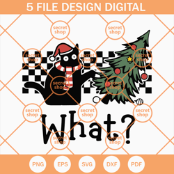 what cat pushing christmas tree svg, catmas play with christmas tree svg