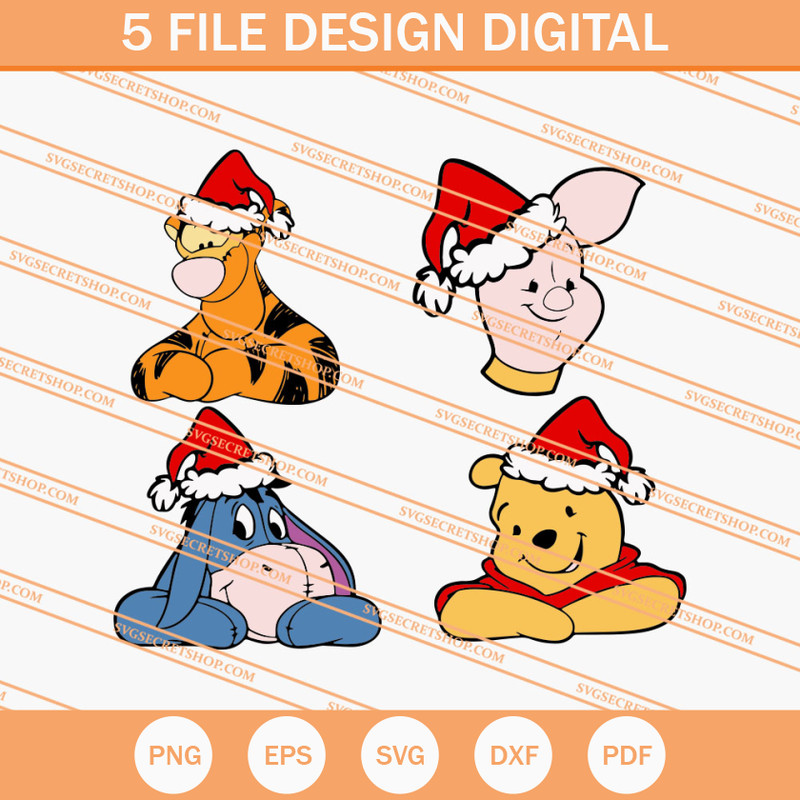 Winnie The Pooh Christmas SVG, Winnie The Pooh SVG - SVG Secret Shop.jpg