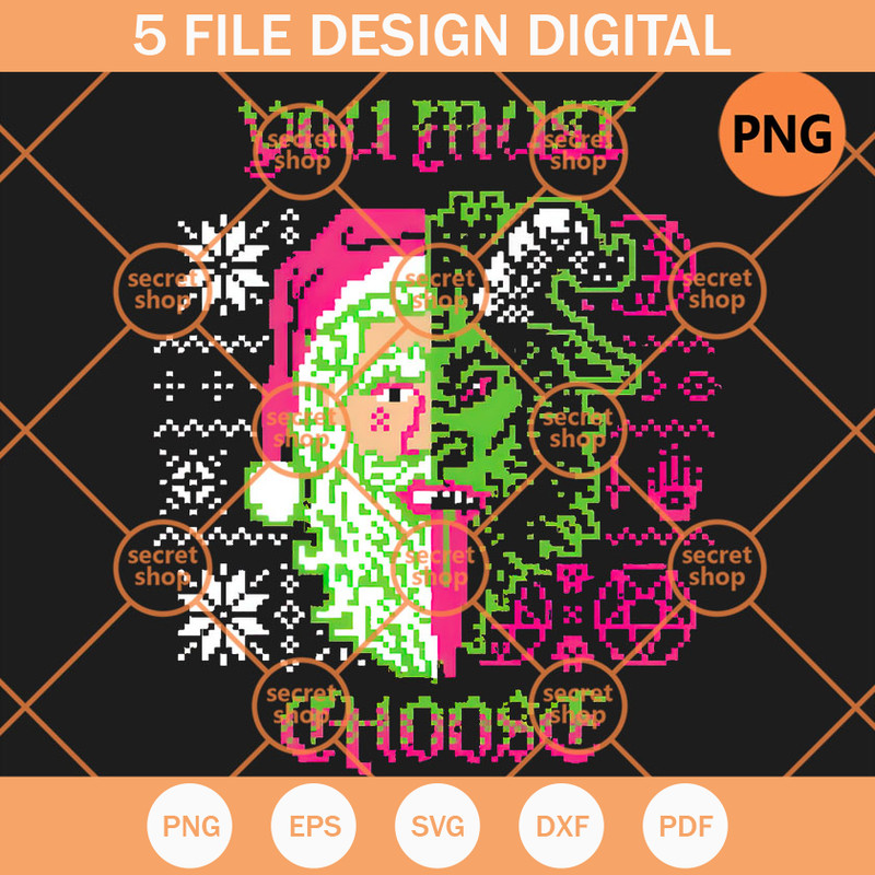 You Must Choose Santa or Krampus PNG, Scary Christmas PNG, Dark Christmas PNG, Santa Claus PNG - SVG Secret Shop.jpg