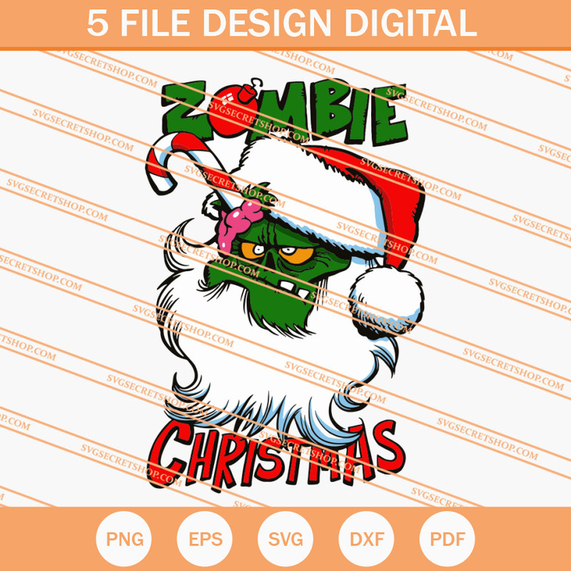 Zombie Christmas SVG, Zombie SVG, Christmas SVG - SVG Secret Shop.jpg