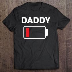 Family Matching Christmas Shirt Battery Funny Daddy Xmas Pjs Shirt