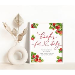 strawberry books for baby sign strawberry berry sweet baby shower decoration strawberry baby's library sign berry baby s