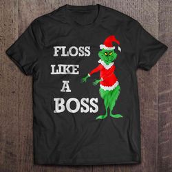 floss like a boss grinch christmas sweater tshirt