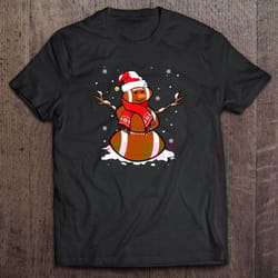 duck santa hat christmas v-neck t-shirt