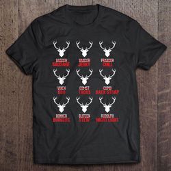 funny christmas reindeer hunter deer tshirt