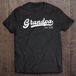 grandpa est 2018 new grandpa gift christmas tshirt