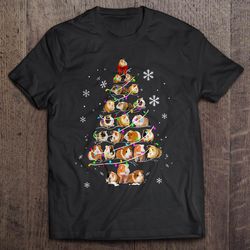 guinea pig christmas tree snowflake tshirt