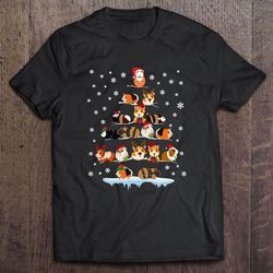 guinea pig christmas tree tshirt gift