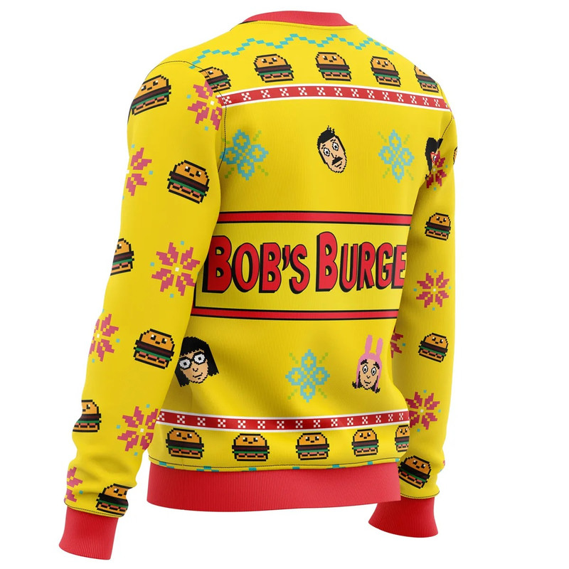 Bob's Burgers All Over Print Ugly Hoodie Zip 3D Hoodie 3D Ugly Christmas Sweater 3D Fleece Hoodie