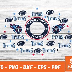Tennessee Titans Full Wrap Template Svg, Cup Wrap Coffee 32