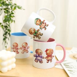 christmas coffee mug, personalized christmas mugs, gingerbread man mug, gingerbread christmas mugs, christmas kitchen de