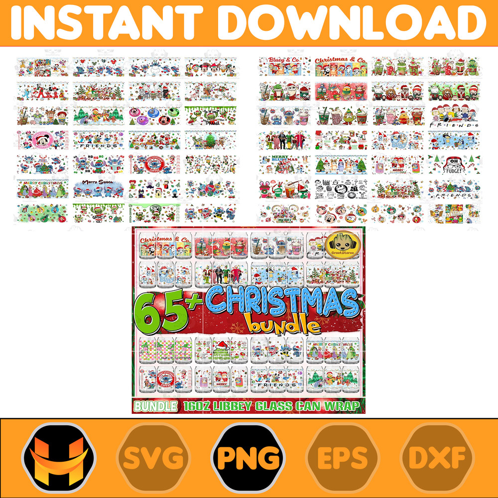65+ Christmas Movie 16oz Glass Can Wrap Png Bundle, Christmas Cartoon Coffee Glass Can Wrap Bundle, Christmas Glass Can.jpg