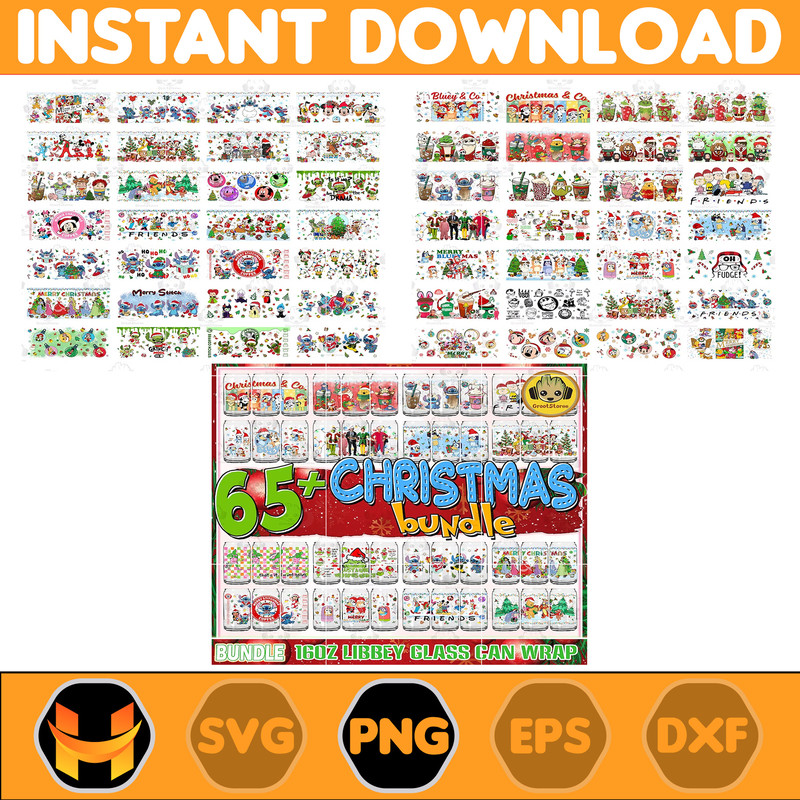 65+ Christmas Movie 16oz Glass Can Wrap Png Bundle, Christmas Cartoon Coffee Glass Can Wrap Bundle, Christmas Glass Can.jpg