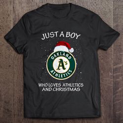 just a boy who loves australian shepherd and christmas tshirt