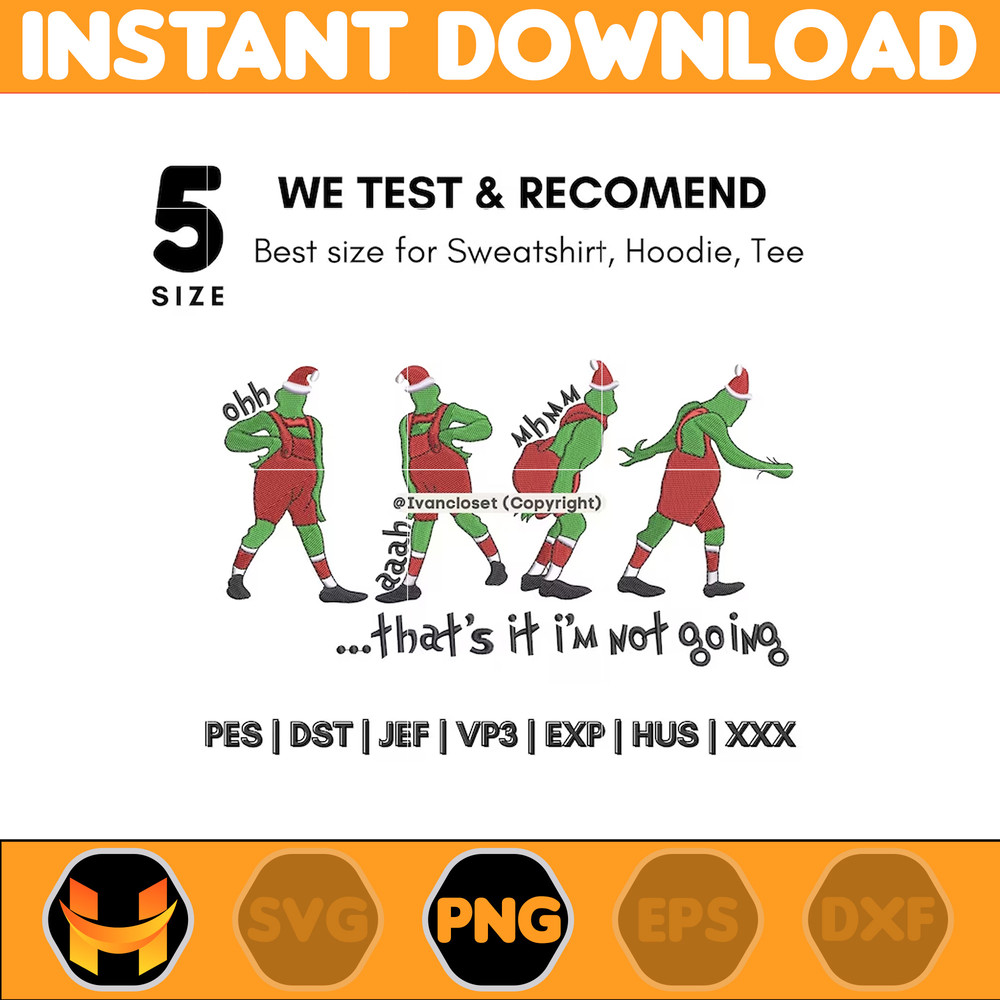 Embroidery That's It I'm Not Going Designs Files, Embroidery Funny Greenchmas Merry Xmas Christmas Embroidery Files Instant Download.jpg