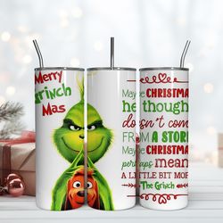 Grinch Tumbler 20oz, Grinch Christmas Tumbler, Christmas gift, Grinchmas Holiday Cup, Grinch Movies for Christmas Gift