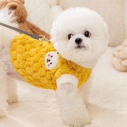 2 Pack Dog Sweater for Small Medium Dog or Cat, Warm Soft Flannel Pet Clothes for Dog Girl or Boy, Dog Shirt Coat Jacket