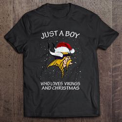 just a boy who loves white sox and christmas gift tshirt