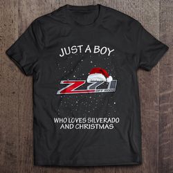 just a boy who loves steelers and christmas tshirt