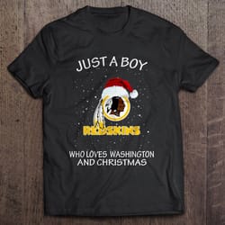 just a boy who loves wolf and christmas tshirt