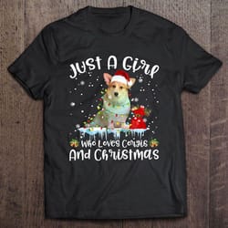 just a girl who loves cowboys and christmas shirt