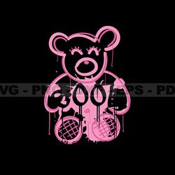 Teddy Bear Stretwear, Teddy Bear Tshirt Design, Streetwear Teddy Bear PNG, Urban, DTG, DTF 97
