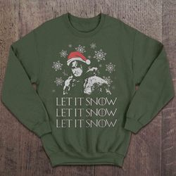 let it snow okurrr cardi b christmas sweater tshirt