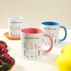 swift christmas coffee mug, music cute tree albums mug, gift for music lovers, concert mug mug gift for her him birthday