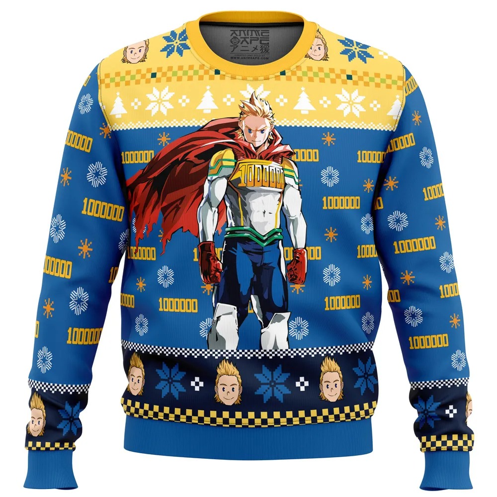 Lemillion Christmas My Hero Academia All Over Print Ugly Hoodie Zip 3D Hoodie 3D Ugly Christmas Sweater 3D Fleece Hoodie