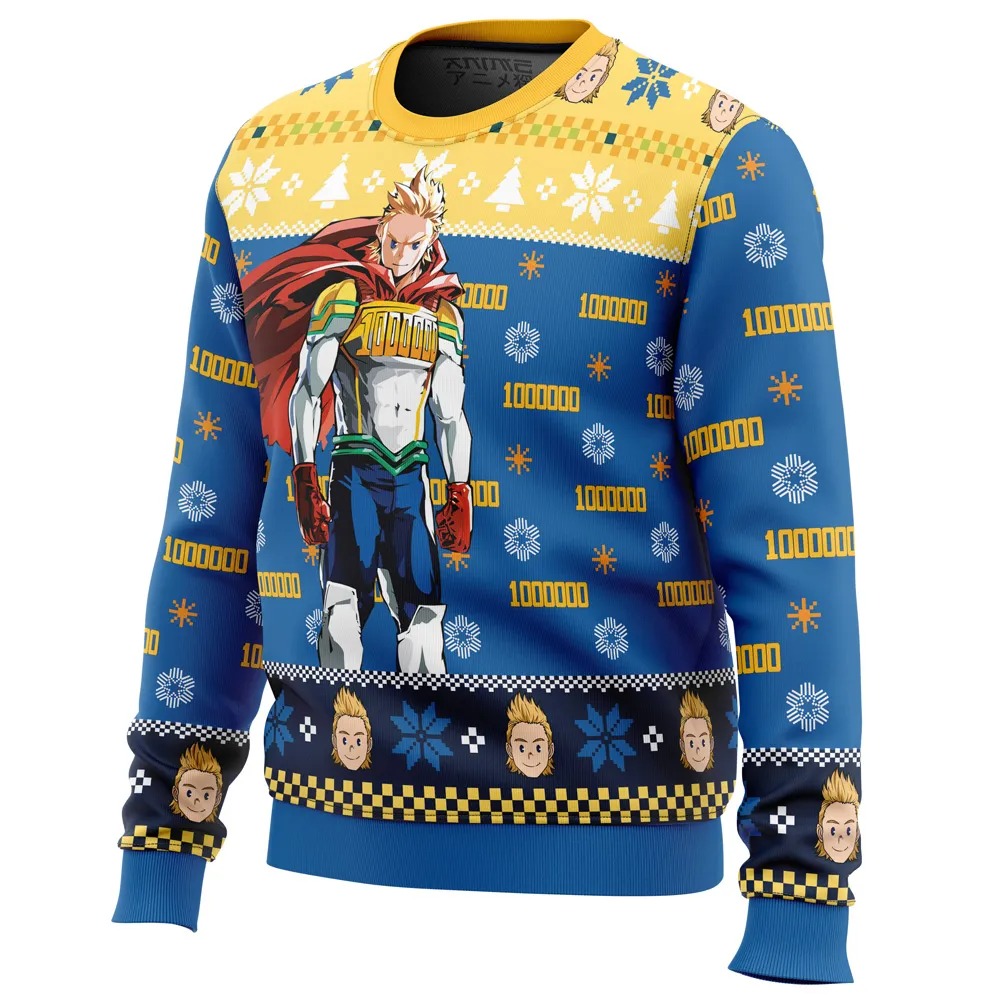 Lemillion Christmas My Hero Academia All Over Print Ugly Hoodie Zip 3D Hoodie 3D Ugly Christmas Sweater 3D Fleece Hoodie