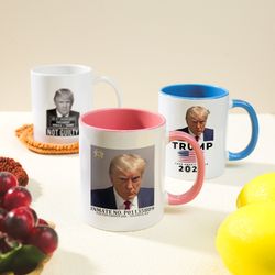 donald trump mugshot coffee mug, custom trump mug, trump mugshot never surrender mug, trump mugshot mug, trump mug shot,