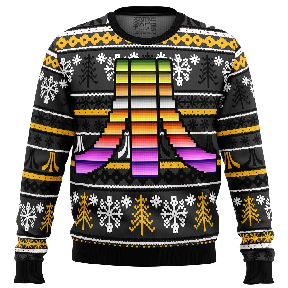 Atari All OVer Print Ugly Hoodie 3D Zip Hoodie 3D Ugly Christmas Sweater 3D Fleece Hoodie
