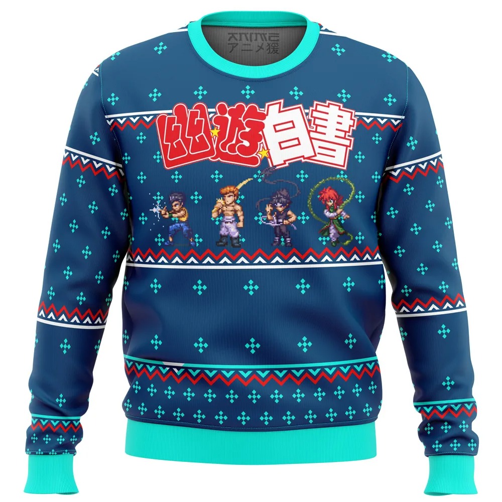 Ghost Fighter YuYu Hakusho All OVer Print Ugly Hoodie 3D Zip Hoodie 3D Ugly Christmas Sweater 3D Fleece Hoodie