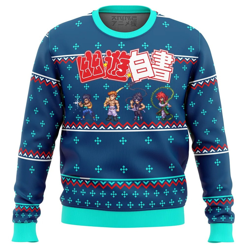 Ghost Fighter YuYu Hakusho All OVer Print Ugly Hoodie 3D Zip Hoodie 3D Ugly Christmas Sweater 3D Fleece Hoodie