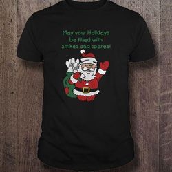 may your holidays be scary amp bright mike wazowski christmas tshirt gift