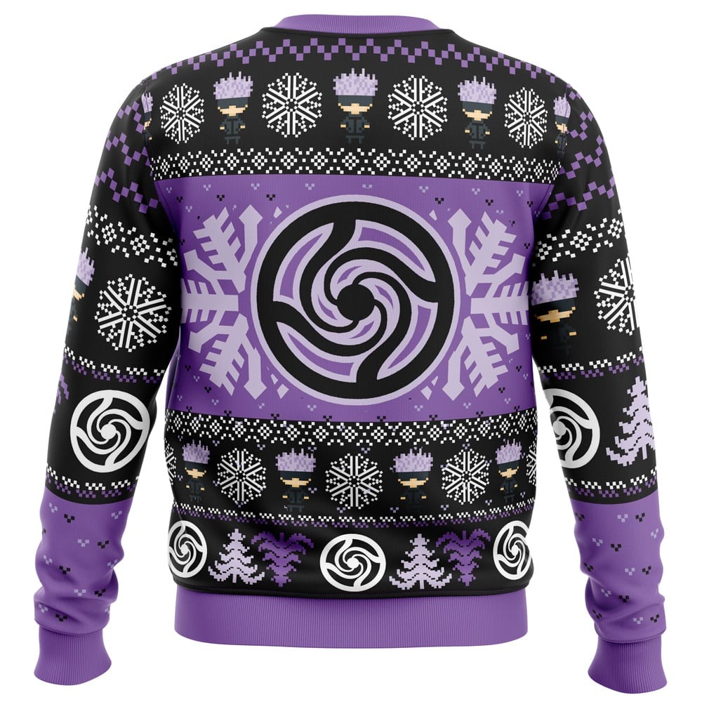 Chibi Satoru Gojo Jujutsu Kaisen All OVer Print Ugly Hoodie 3D Zip Hoodie 3D Ugly Christmas Sweater 3D Fleece Hoodie