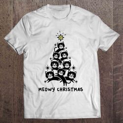 meowy christmas mother fluffer ugly christmas sweater t-shirt