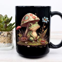 frog mug cottagecore aesthetic frog and toad vintage storybook milf man i love frogs birthday gift nature lover coffee l