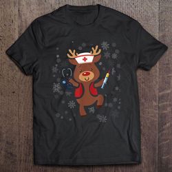 meery fluffmas flamingo santa hat christmas tshirt