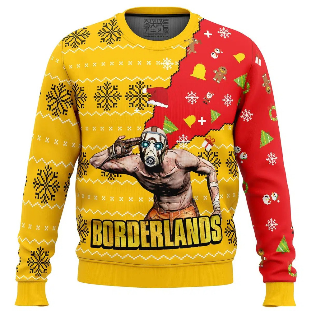 Borderlands v2 All OVer Print Ugly Hoodie 3D Zip Hoodie 3D Ugly Christmas Sweater 3D Fleece Hoodie