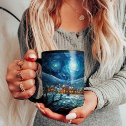 vintage style christmas mug, 15oz christmas big mug, christmas gift coffee mug, christmas lover gift idea, christmas gif