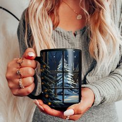 vintage style christmas mug, 15oz christmas big mug, christmas gift coffee mug, christmas lover gift idea, christmas gif