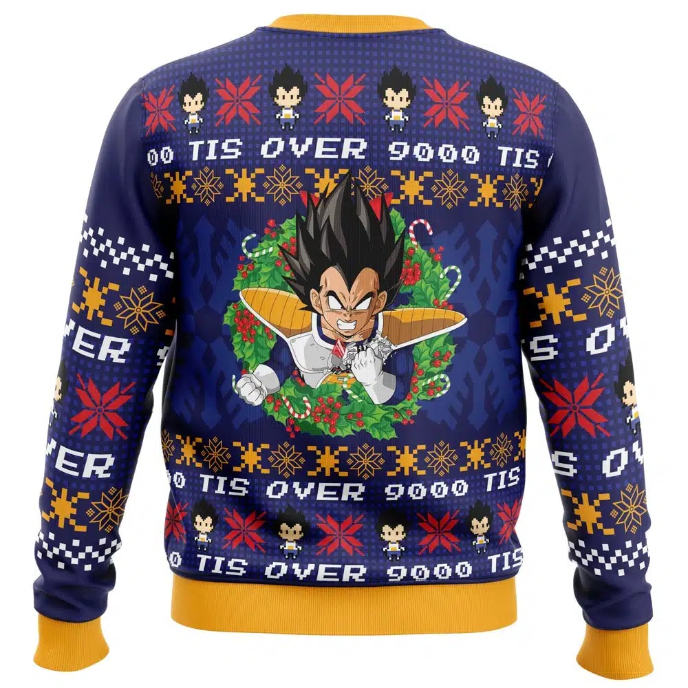 Tis Over 9000 Dragon Ball Z All Over Print Ugly Hoodie 3D Zip Hoodie 3D Ugly Christmas Sweater 3D Fleece Hoodie