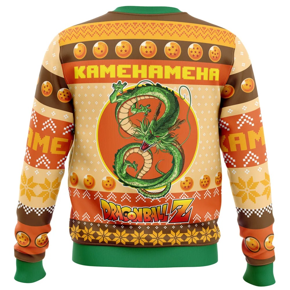 Kamehameha Dragon Ball Z All Over Print Ugly Hoodie 3D Zip Hoodie 3D Ugly Christmas Sweater 3D Fleece Hoodie