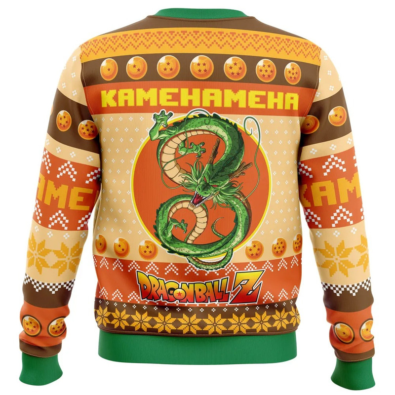Kamehameha Dragon Ball Z All Over Print Ugly Hoodie 3D Zip Hoodie 3D Ugly Christmas Sweater 3D Fleece Hoodie