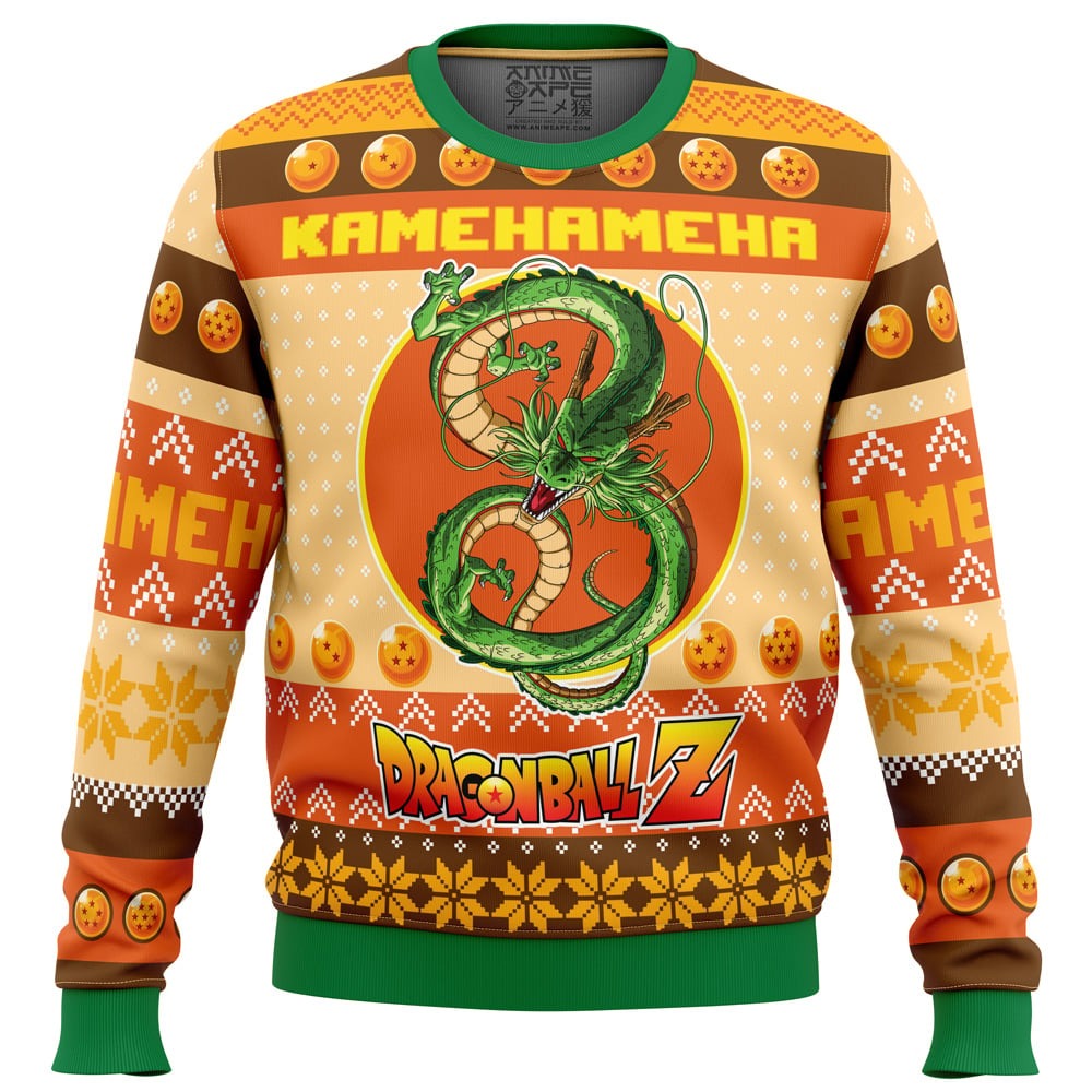 Kamehameha Dragon Ball Z All Over Print Ugly Hoodie 3D Zip Hoodie 3D Ugly Christmas Sweater 3D Fleece Hoodie