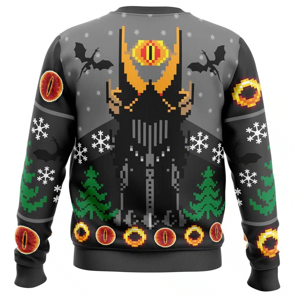 One Christmas to Rule Them All The Lord of the Ring Ugly Hoodie 3D Zip Hoodie 3D Ugly Christmas Sweater 3D Fleece Hoodie