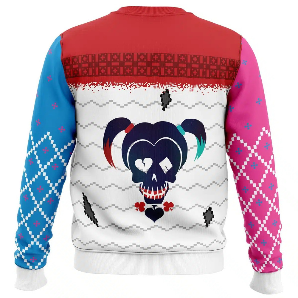 Harley Quinn Suicide Squad All Over Print Ugly Hoodie 3D Zip Hoodie 3D Ugly Christmas Sweater 3D Fleece Hoodie