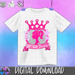 barbie birthday png- digital download