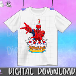 spiderman birthday png-digital download